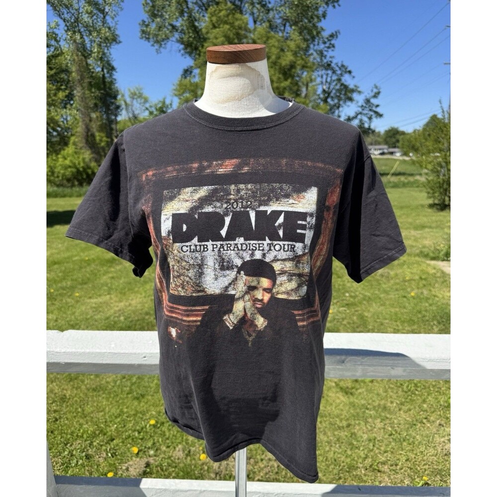 Drake 2012 Club Paradise Tour T-shirt J Cole Meek Mill Rare OVO Medium
